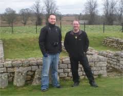 Simon with Gordon Doherty on Hadrian's Wall