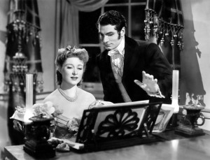 Greer Garson as Elizabeth Bennet and Laurence Olivier as Mr. Darcy in the 1940 film adaptation of Austen’s Pride and Prejudice