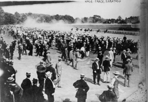 Saratoga, New York racetrack, 1913. Credit: Library of Congress LOT 11146-7 [P&P]; Reproduction number LC-USZ62-120652 